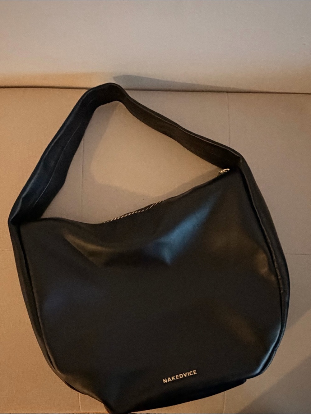Black Shoulder Bag - Nakedvice Zoe Black/Gold